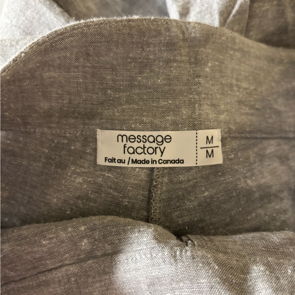*Made in Canada* Gray High Waisted Flared-Leg Pants - Picture 3 of 8